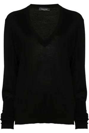 Fabiana Filippi Strik, Dame, Sort, M, Elegant Silkebluse