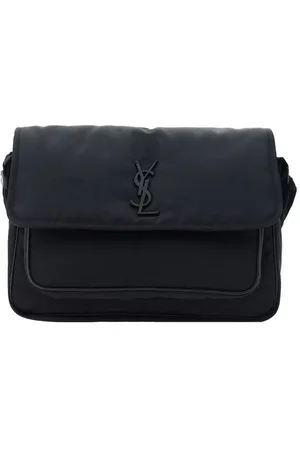 Saint Laurent Taske, Herre, Sort, ONE SIZE, Uld, Niki Kamera Skuldertaske Chevron