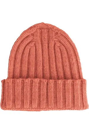 Made in italia Tilbehør, unisex, Lyserød, ONE SIZE, Cashmere, Italiensk Cashmere Ribstrikket Hat