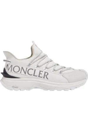 Moncler Sko, Herre, Hvid, 41 EU, Uld, Hvide Trailgrip Lite 2 Sneakers