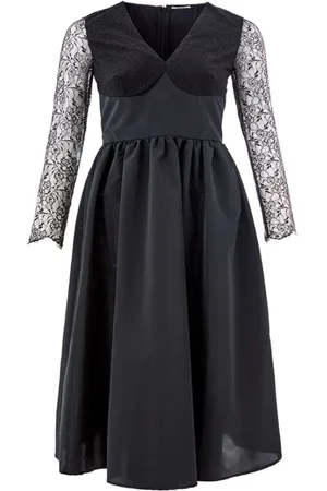 LARDINI Kjole, Dame, Sort, XS, Polyester, Elegant Sort Polyester Kjole