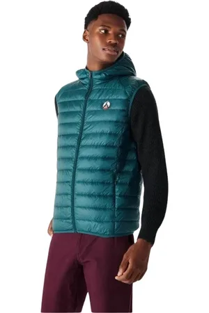 Jott Jakke, Herre, Grøn, M, Uld, Ærmeløs Hætteforet Puffer Jakke