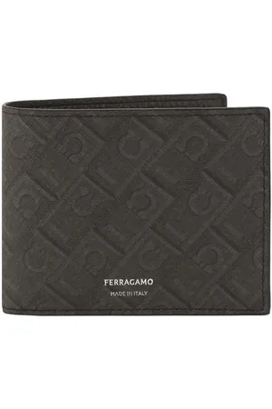 Salvatore Ferragamo Tilbehør, Herre, Sort, ONE SIZE, Læder, Gancini Mønster Læder Pung