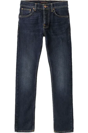 Nudie Jeans Jeans, Herre, Blå, W34 L32, Denim, Intens Blå Grim Tim Denim Jeans