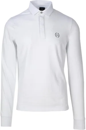 Armani Exchange Top, Herre, Hvid, XL, Bomuld, Polo Bluser