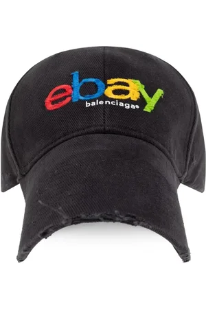 Balenciaga Tilbehør, Herre, Sort, S, Bomuld, Sort Bomuld Baseball Kasket