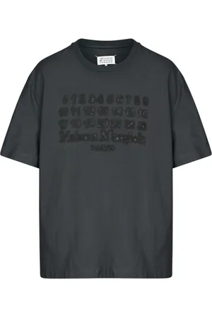 Maison Margiela Top, Herre, Sort, 2XL, Bomuld, Sorte Numre Motiv T-shirts og Polos