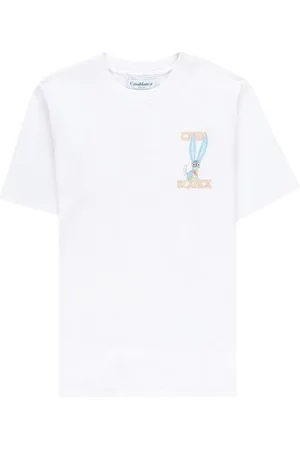 Casablanca Top, Herre, Hvid, XL, Bomuld, Logo Print Bomulds T-shirt