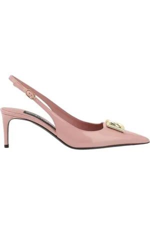 Dolce & Gabbana Sko, Dame, Lyserød, 36 1/2 EU, Læder, Elegant Slingback Pumps med Stiletto Hæl