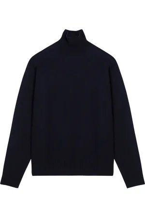 Jil Sander Strik, Herre, Sort, M, Uld, Sweater med Sweetheart Neckline