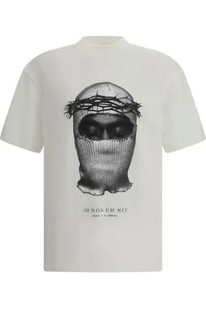 Ih Nom Uh Nit Top, Herre, Hvid, S, Bomuld, Krone Maske T-Shirt