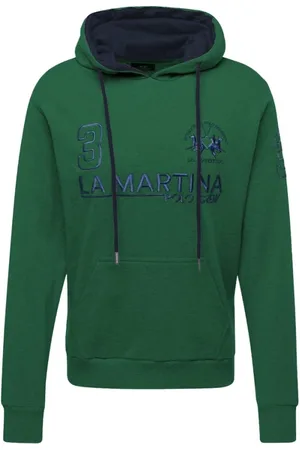 La Martina Sweathshirts & Hoodies, Herre, Grøn, 3XL, Bomuld, Elegant grøn bomuldshættetrøje