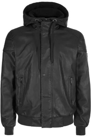 YES ZEE BY ESSENZA Jakke, Herre, Sort, 2XL, Sort polyethylenfrakke med aftagelig indervest