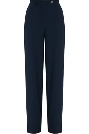 Emporio Armani Bukser, Dame, Blå, M, Uld, Blå Bukser Stilfuld Model