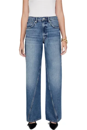 ANINE BING Jeans, Dame, Blå, W27, Bomuld, Afslappet Pasform Aegean Jeans