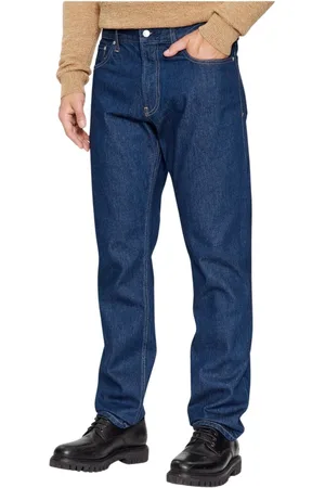 Calvin Klein Jeans, Herre, Blå, W30 L32, Bomuld, Autentiske Straight Jeans