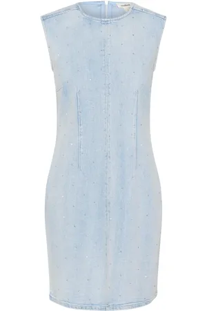 Soaked in Luxury Kjole, Dame, Blå, XS, Denim, Denim Kjole Slim-Fit Blå