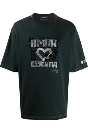 Dolce & Gabbana Top, Herre, Sort, 2XL, Bomuld, Designer Bomuld T-shirt med Brand Design