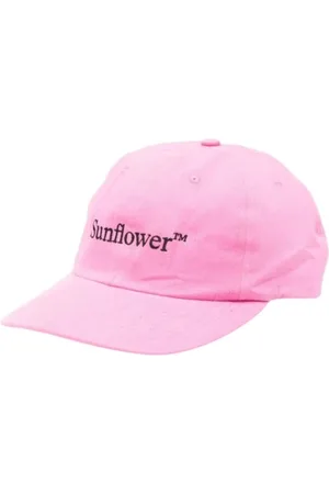 Sunflower Tilbehør, Herre, Lyserød, ONE SIZE, Bomuld, Rosa Twill Cap med Frontbroderi