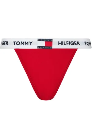 Tommy Hilfiger Undertøj, Dame, Rød, XS, Bomuld, Røde Logo Taljetrusser