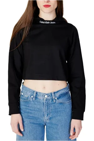 Calvin Klein Sweathshirts & Hoodies, Dame, Sort, XL, Uld, Sort hættetrøje til kvinder