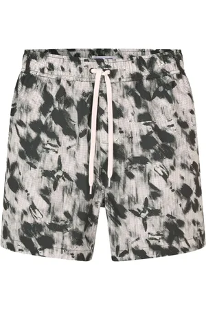 Samsøe Samsøe Badetøj, Herre, Flerfarvet, L, Polyester, Mesh-foret Badeshorts - Regular Fit