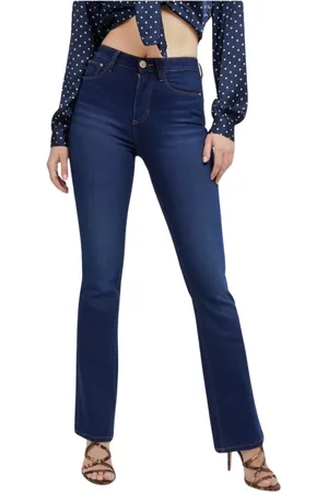 Guess Jeans, Dame, Blå, W24, Bomuld, Silk Cotton Flare Jeans