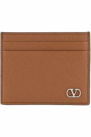 VALENTINO GARAVANI Tilbehør, Herre, Brun, ONE SIZE, Læder, Kornet Læderkortholder