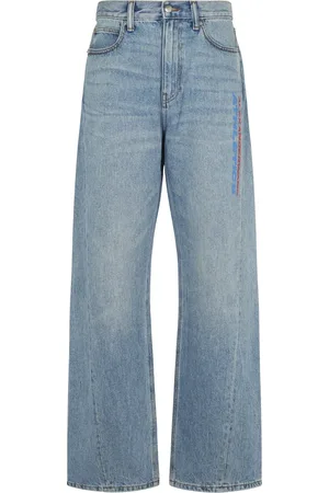 Alexander Wang Jeans, Dame, Blå, W28, Bomuld, Mesh Back Balloon Jeans med Logo