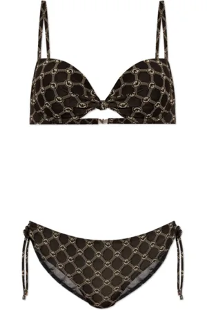 Emporio Armani Badetøj, Dame, Sort, M, Uld, Padded Logo Bikini Sæt