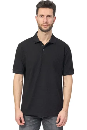 Armani Exchange Top, Herre, Sort, 2XL, Uld, Sort Polo Shirt Elegant Look