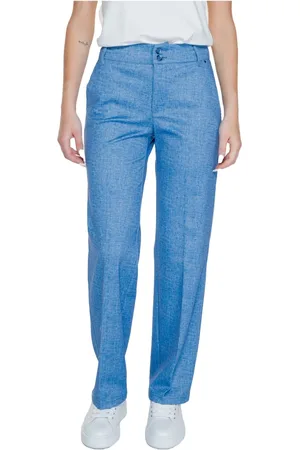 Street one Bukser, Dame, Blå, M L30, Polyester, Vidde bukser Forår/Sommer Kollektion