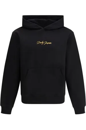Daily paper Sweathshirts & Hoodies, Herre, Sort, L, Bomuld, Monogram Hoodie med Maxi Print