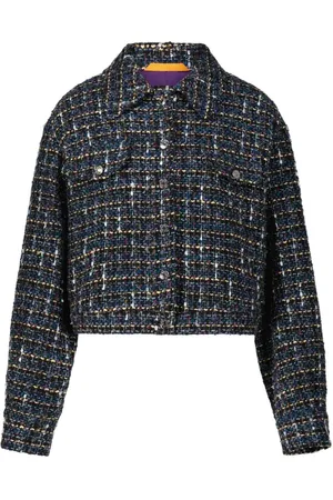 HUGO BOSS Jakke, Dame, Flerfarvet, L, Tweed, Tweed Blouson Jakke