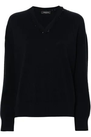 Fabiana Filippi Strik, Dame, Blå, M, Elegant Silkebluse
