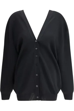Sa Su Phi Strik, Dame, Sort, S, Uld, Dobbelt Side V Cardigan