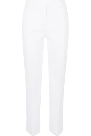 VIA MASINI 80 Bukser, Dame, Hvid, XL, Flarede hvide bukser med lommer