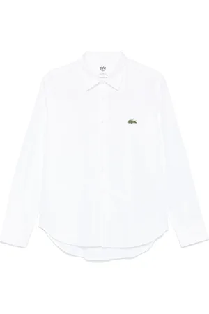JUNYA WATANABE Skjorte, Herre, Hvid, XL, Hvid Button-Up Skjorte med Box-Pleat Detalje