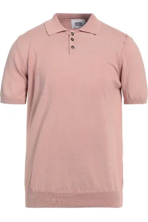 ALPHA STUDIO Top, Herre, Lyserød, L, Bomuld, Bomuld Polo Skjorte