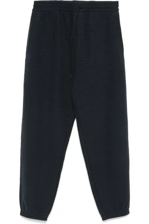 Emporio Armani Bukser, Herre, Blå, L, Blå Snøre Bukser Elastisk Ankel