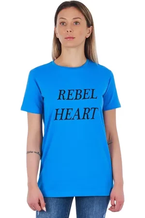 FRANKIE MORELLO Top, Herre, Blå, XS, Bomuld, Elegant lyseblå grafisk T-shirt