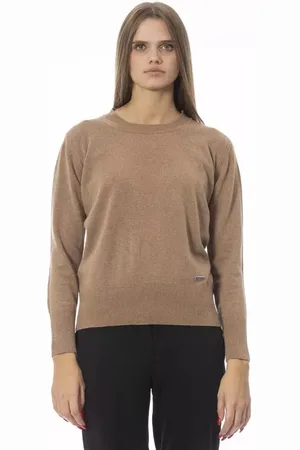 BALDININI Strik, Dame, , S, Uld, Raffineret Pullover med Rund Hals