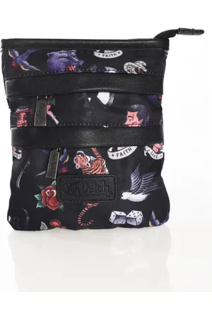 Von Dutch Taske, Herre, Flerfarvet, ONE SIZE, Nylon, Sort Nylon Clutch med Trykt Logo