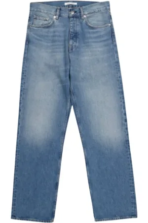 Sunflower Jeans, Herre, Blå, W32, Denim, Sten Vasket Denim Jeans Komfort Fit