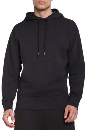 HUGO BOSS Sweathshirts & Hoodies, Herre, Blå, L, Bomuld, Stilfuld Mørkeblå Bomuld Hættetrøje