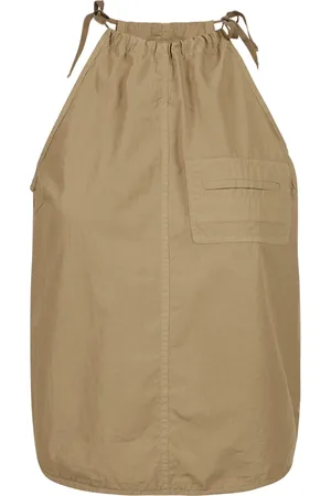 Iceberg Top, Dame, , M, Bomuld, Mudfarvet bomuld faldskærm lærred regular fit top