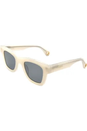 Jacquemus Tilbehør, unisex, Hvid, 49 MM, Uld, Høj kvalitet celluloid solbriller