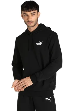 PUMA Sweathshirts & Hoodies, Herre, Sort, M, Uld, Essentials Small Logo Hoodie Multicolore