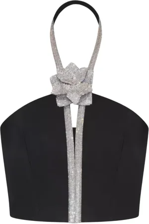 Nué Notes Top, Dame, Sort, XS, Uld, Sort Rose V-Hals Top