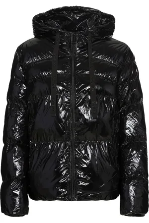 Guess Jakke, Dame, Sort, L, Uld, Vinyl Look Puffer Jakke